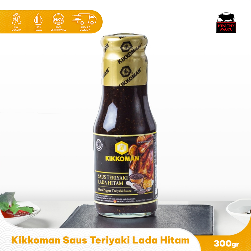 

Kikkoman Saus Teriyaki Lada Hitam halal 300 gr | Blackpepper Teriyaki HealthyWagyu