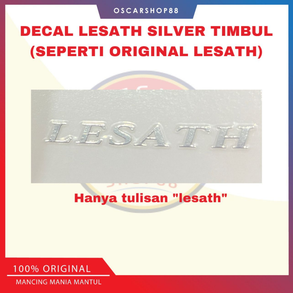 oscarshop88 liebe sticker decal premium lesath silver ltd bunglon timbul mirip joran original lesath