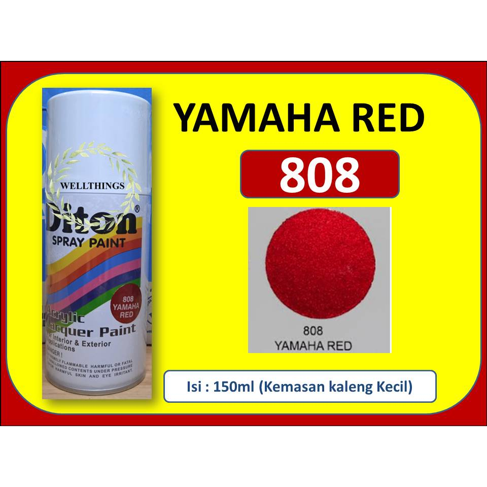 Cat Pilox Diton 808 150cc Yamaha Red Spray Merah Candy Tone Candytone Kendi Kenditon Cat Semprot Pil