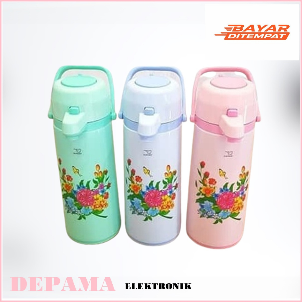 Termos Pompa Air Panas / Termos Pencet Sunflask 2.5 Liter