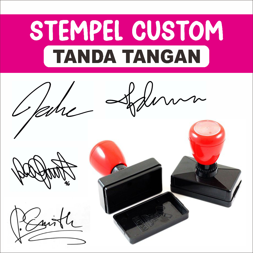 

Stempel Custom Tanda Tangan / Paraf / Cap TTD Tinta Otomatis