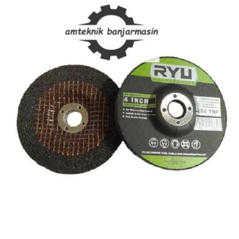 RYU Batu Gerinda Slep-poles 4 inch Grinding Wheel Batu gerinda asah 4"