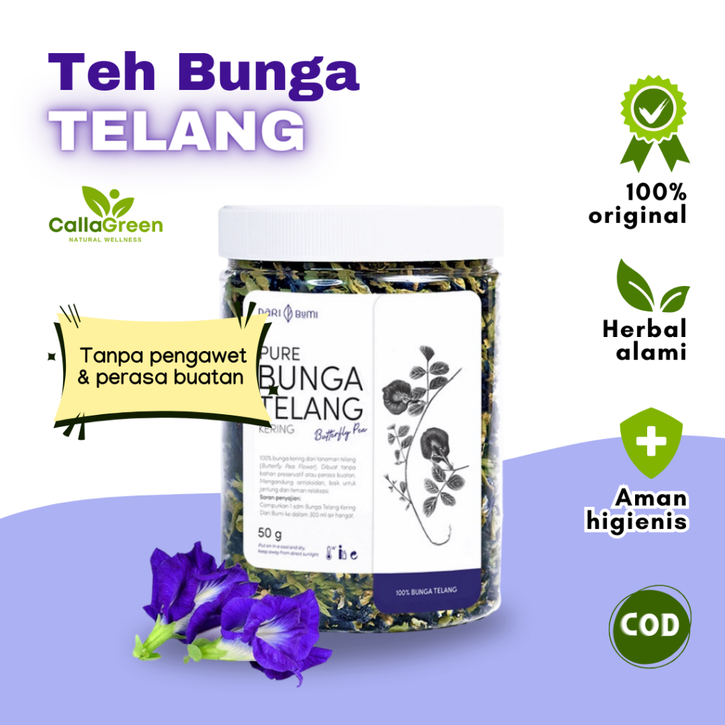 

TEH BUNGA TELANG KERING BUTTERFLY PEA TEA MINUMAN HERBAL BUBUK ANTIOKSIDAN DETOX 100% ORIGINAL BLACK TEA TEH HITAM JAMU DIET SEHAT PURE DETOX SUPPLEMEN VITAMIN PURE DETOX HERBAL SUPPLEMEN VITAMIN MURNI MAKANAN MINUMAN JAMU SUPLEMEN ORGANIK NUSANTARA