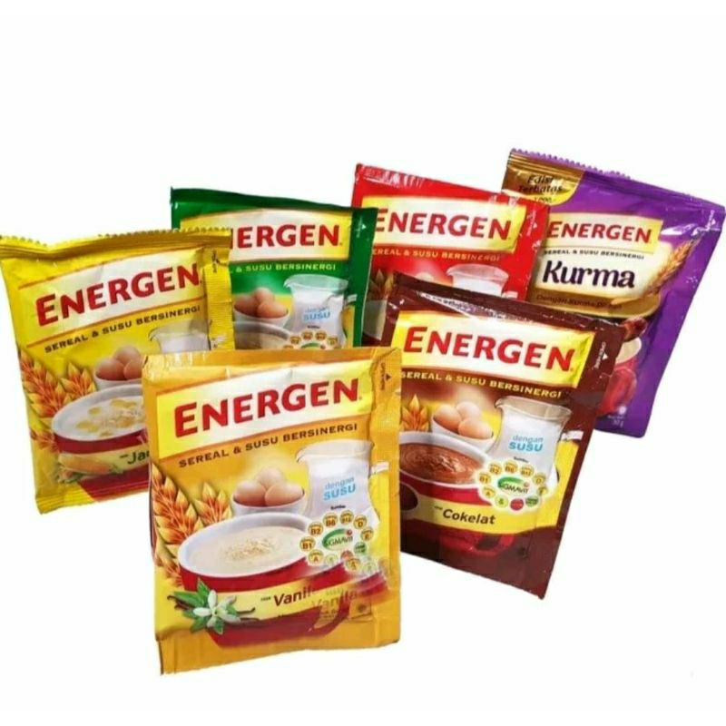 

energen sereal KURMA JAGUNG KACANG HIJAU VANILA JAHE COKLT