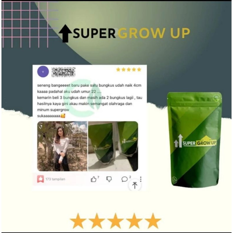 grow up peninggi badan asli