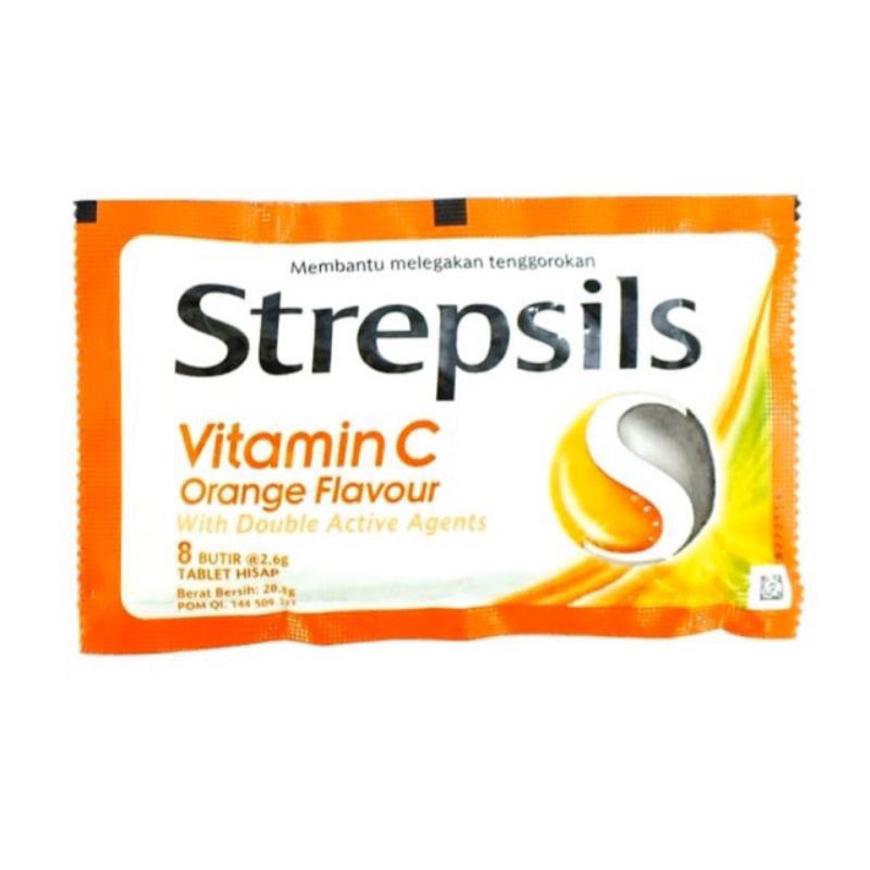 

Permen Strepsil Vitamin C Orange Flavour Isi 8 Pcs