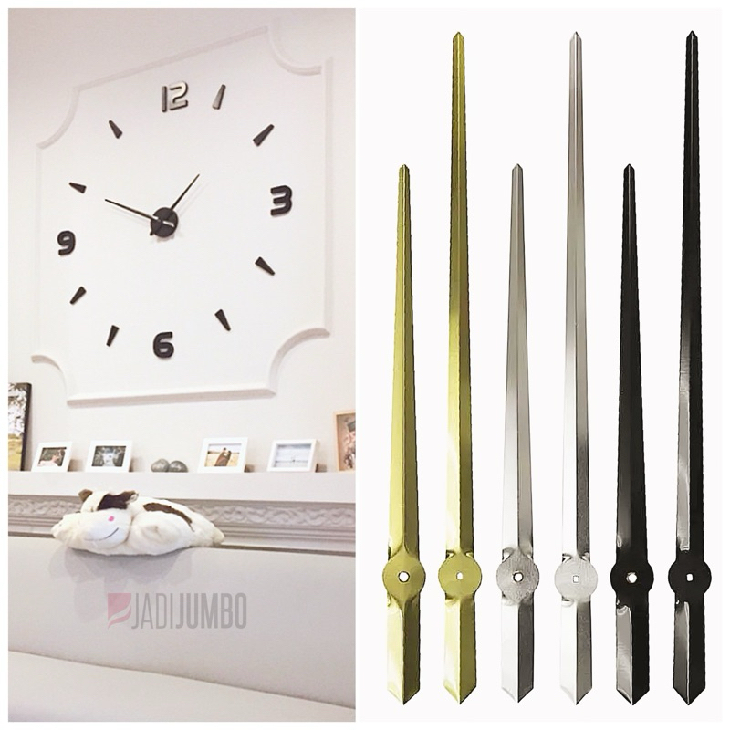 Paket Jarum Jam Jumbo | Panjang Jarum Jam 31.5cm | Panjang Jarum Menit 39cm