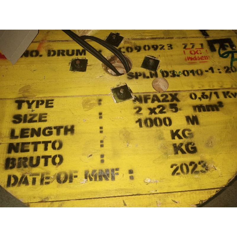 FULL Kabel PLN TIC SR Twisted NFA2X 2x25 mm EXTRANA SPLN LMK SNI