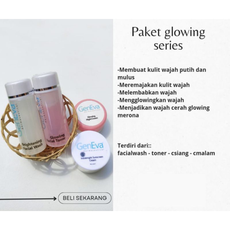 PAKET SKINCARE GENEVA GLOWING SERIES