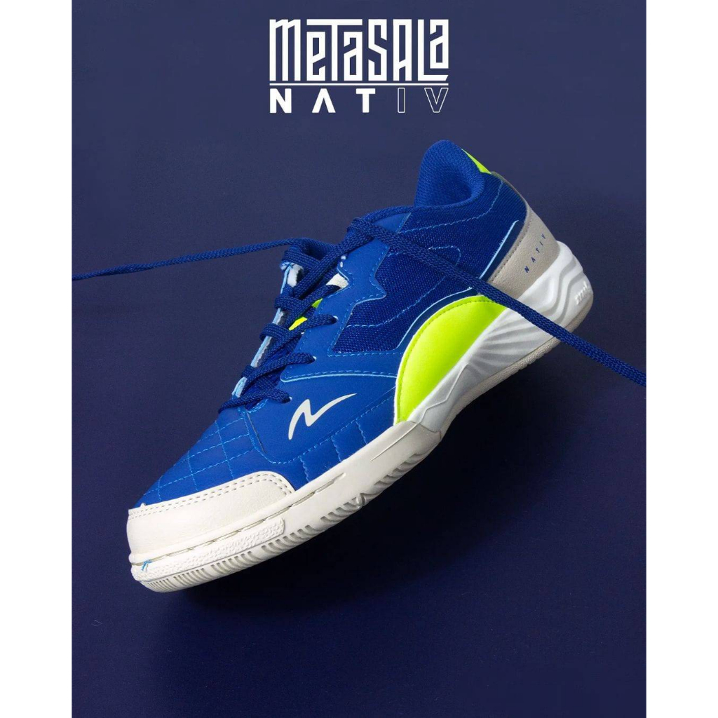 specs metasala nativ 4 galaxy blue safety yellow in sepatu futsal specs original