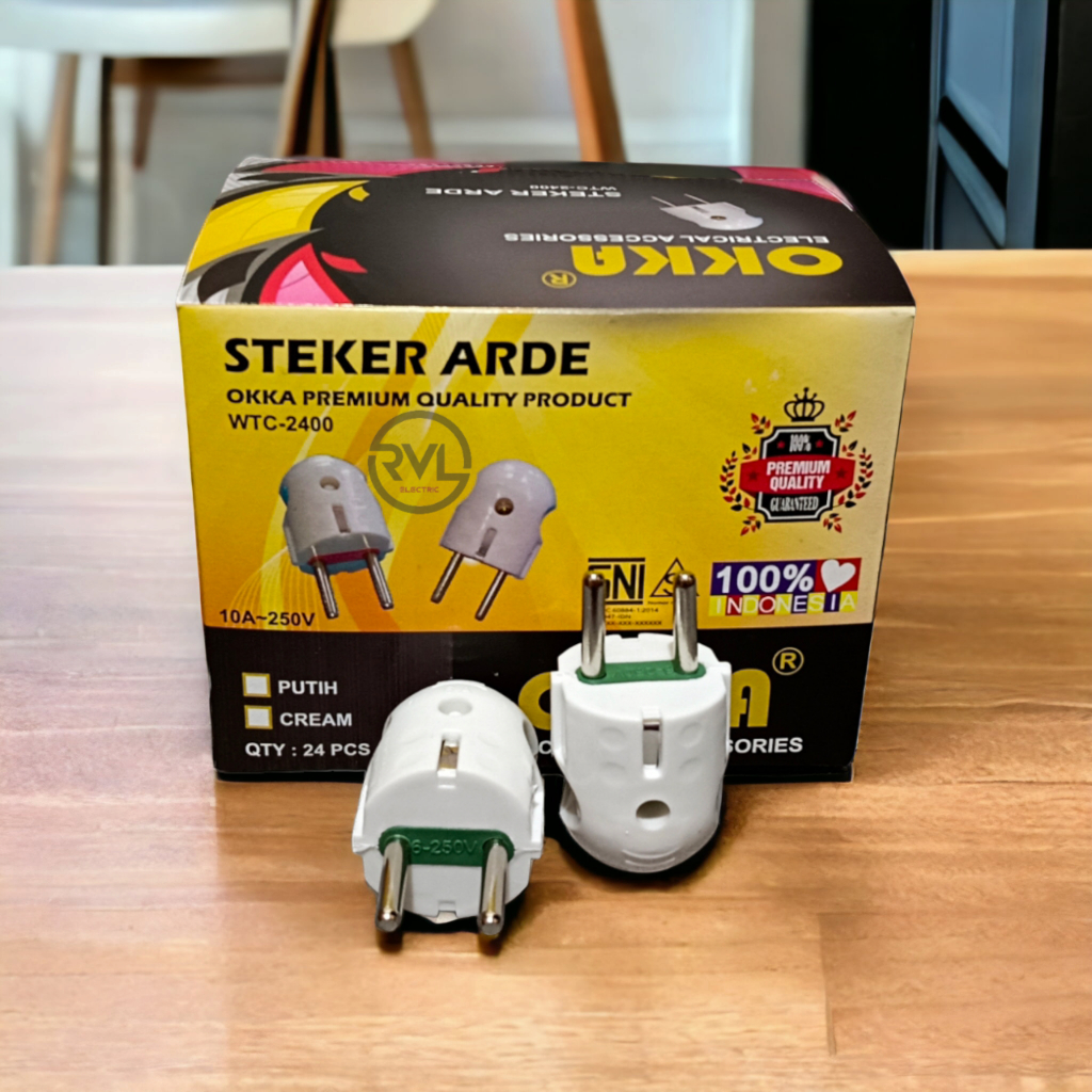 Paket Isi 24 Pcs OKKA Steker Arde / Steker Bulat