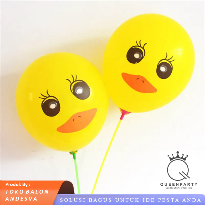Balon Latex Bebek Grosir / Balon bebek / Balon Karet bebek / balon karet bebek kuning / balon ultah motif bebek