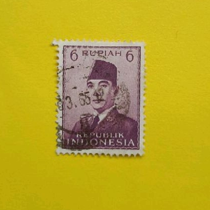 Perangko Kuno Soeharto senilai Rp6,- Republik Indonesia 1965