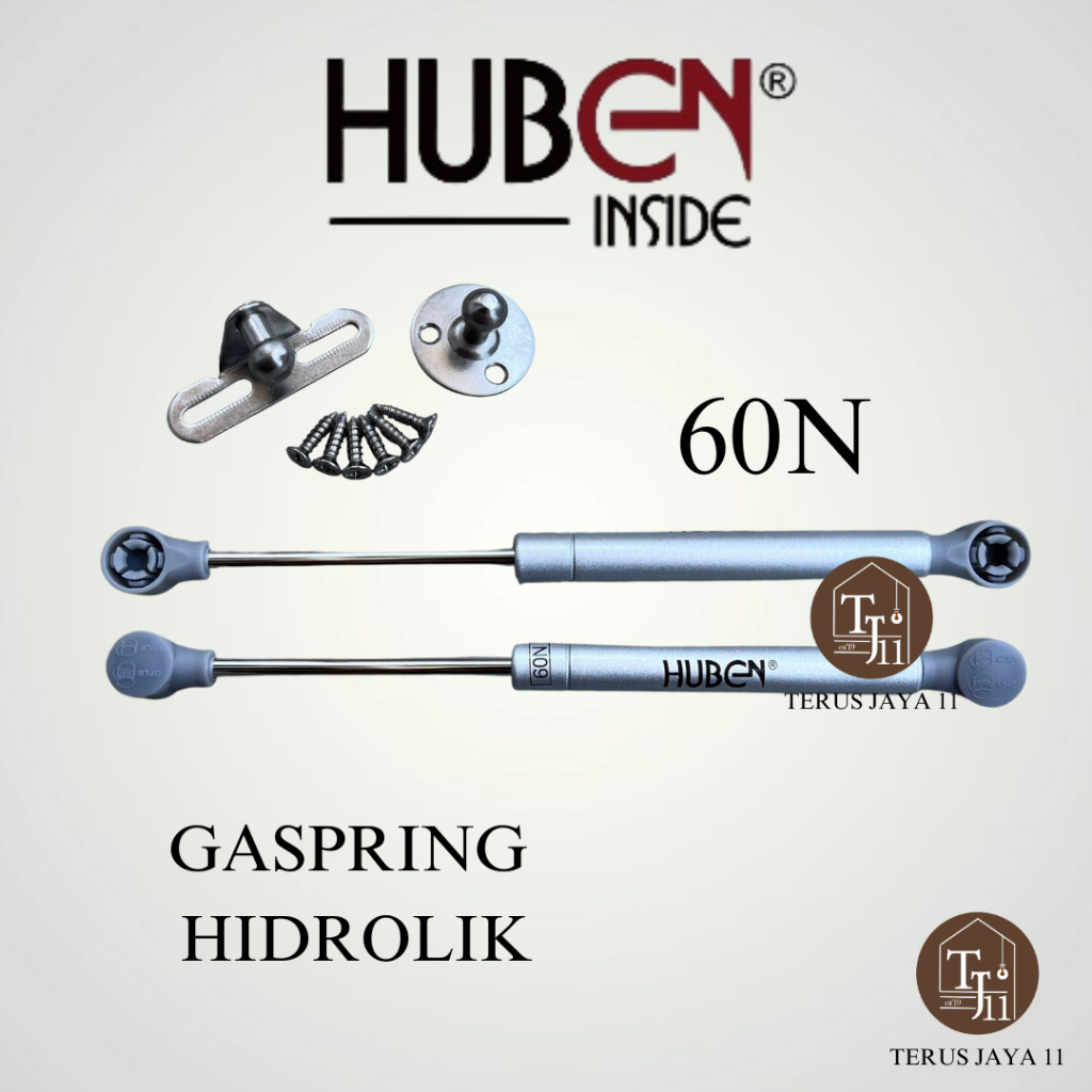 HUBEN Engsel Hidrolik / Gaspring Hidrolik / Gas Spring Lemari dan Jok Motor GS-60N Original HUBEN