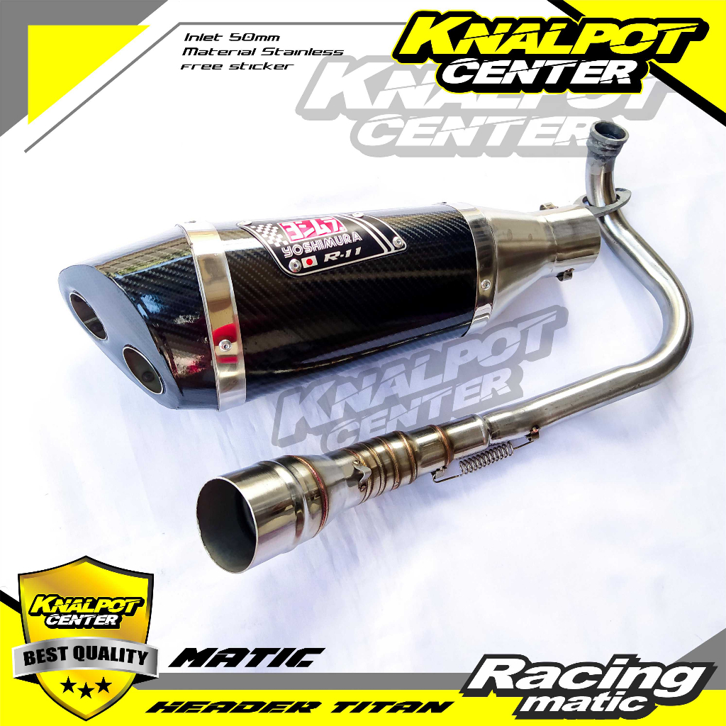 KNALPOT RACING YOSHIMURA R11 KARBON SCOOPY BEAT NMAX AEROX MIO LEXI VARIO 125 VARIO 150 160 PCX DLL 