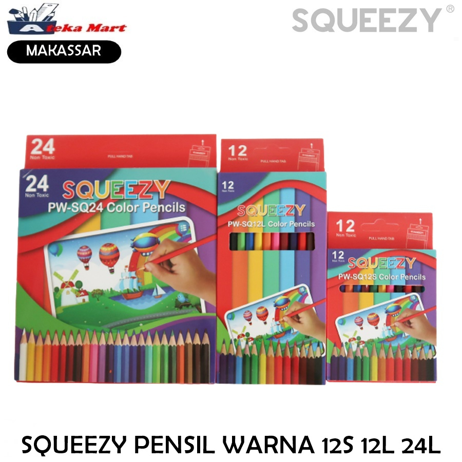 

[SET] SQUEEZY PENSIL WARNA PW-SQ12S PW-SQ12L PW-SQ24