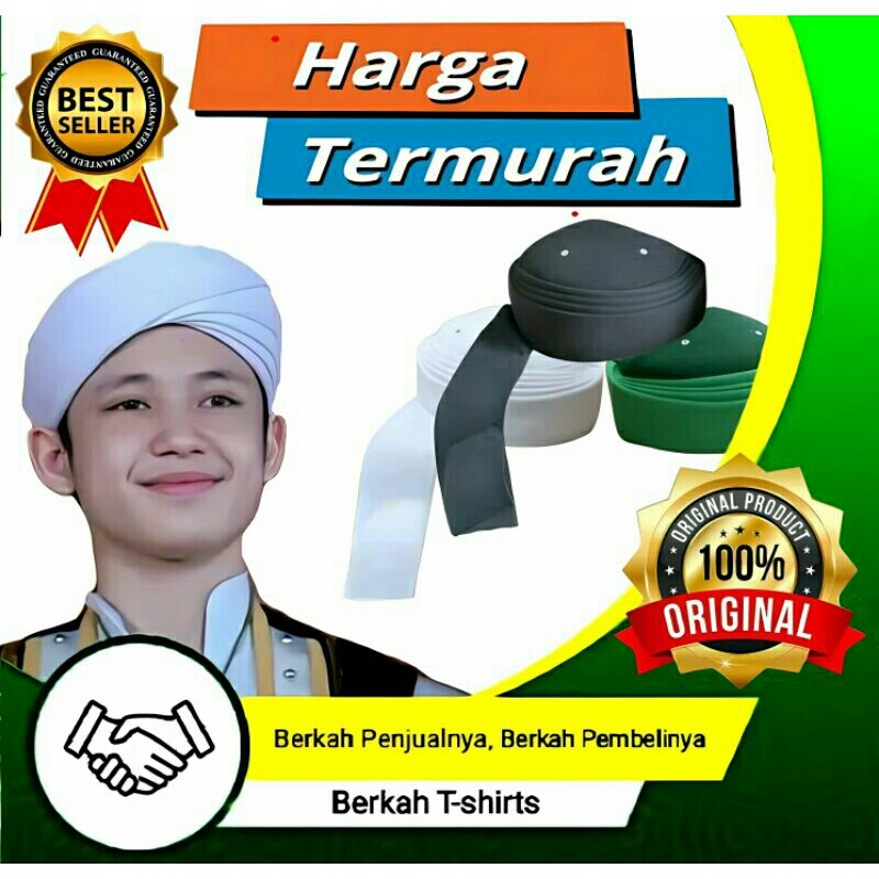 PECI IMAMAH PERMANEN 3 METER POLOS KOPIAH IMAMAH PERMANEN