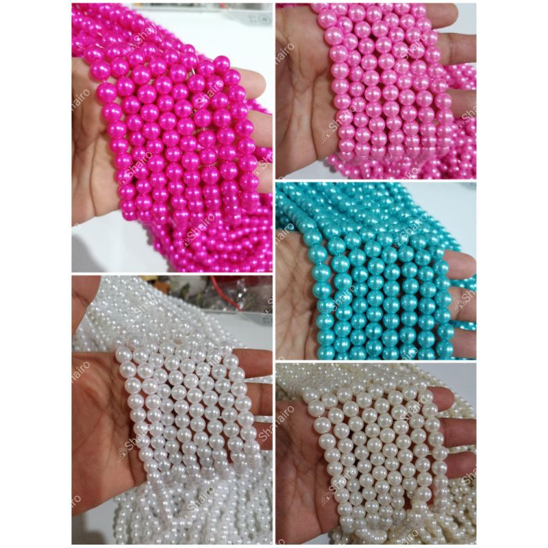 Mutiara sintetis Ringan 8mm/ Mutring 8mm / Mutiara ringan Termurah