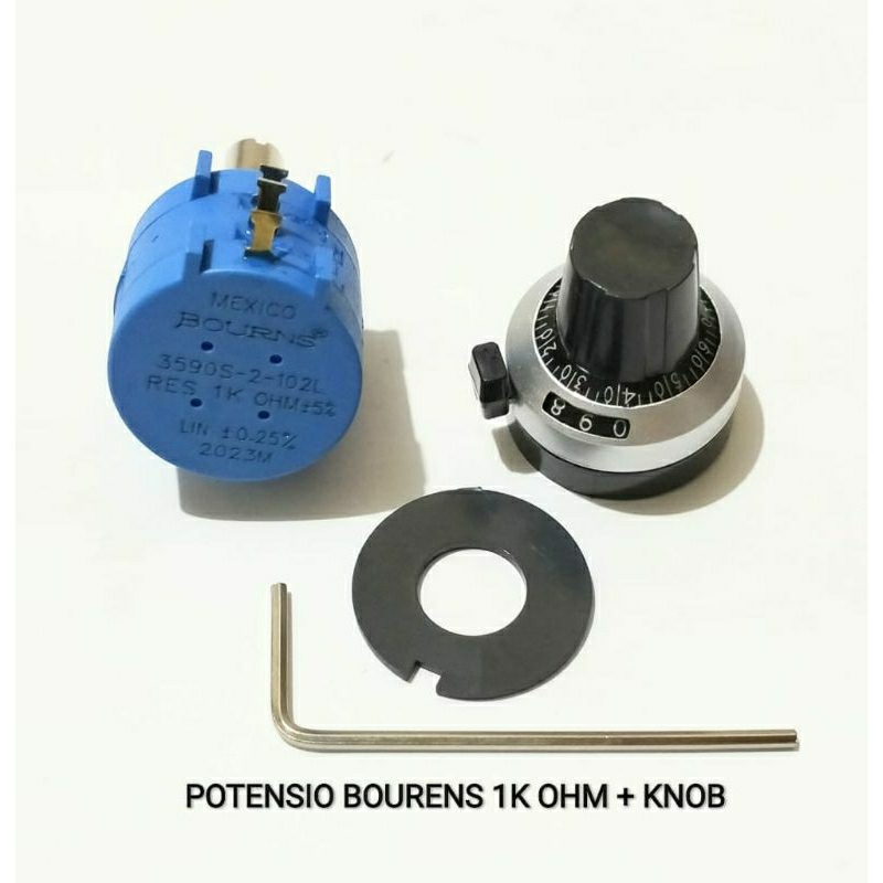 Potensio Bourns 10 Putaran 1K OHM + KNOB Angka