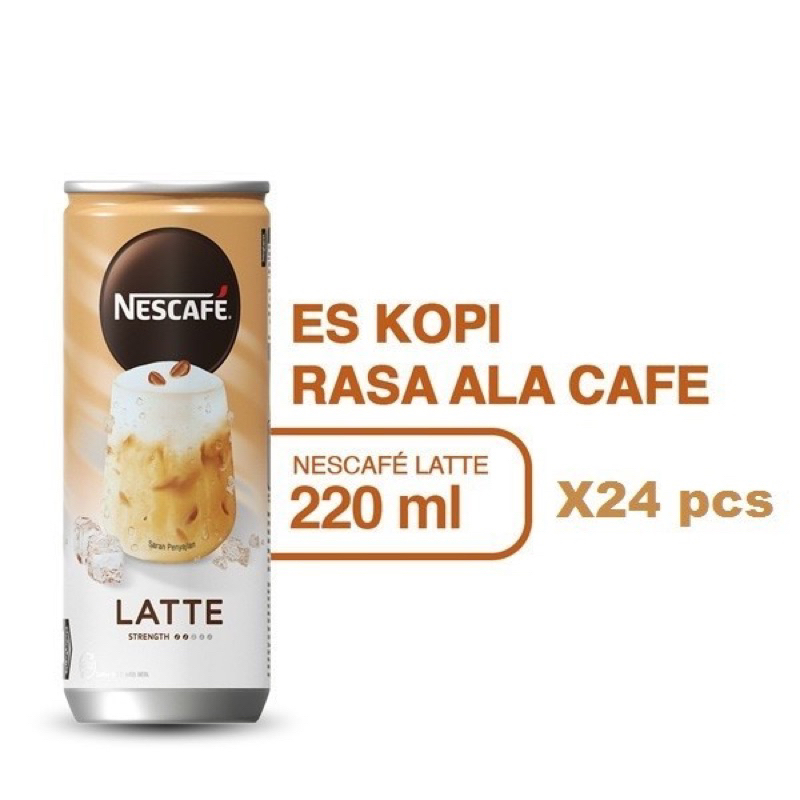 

Nescafe Latte Kaleng 220Ml 1 Dus Isi 24 Pcs