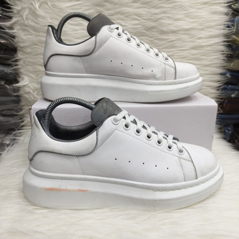 Sepatu Sneakers Alexander McQueen Reflektif Kulit / Sepatu Sneakers Pria Dan Wanita / Sepatu Kulit /