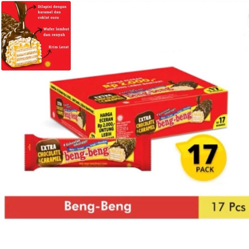 

Beng Beng Extra Chocolate Caramels 1 dus isi 17 @25gram