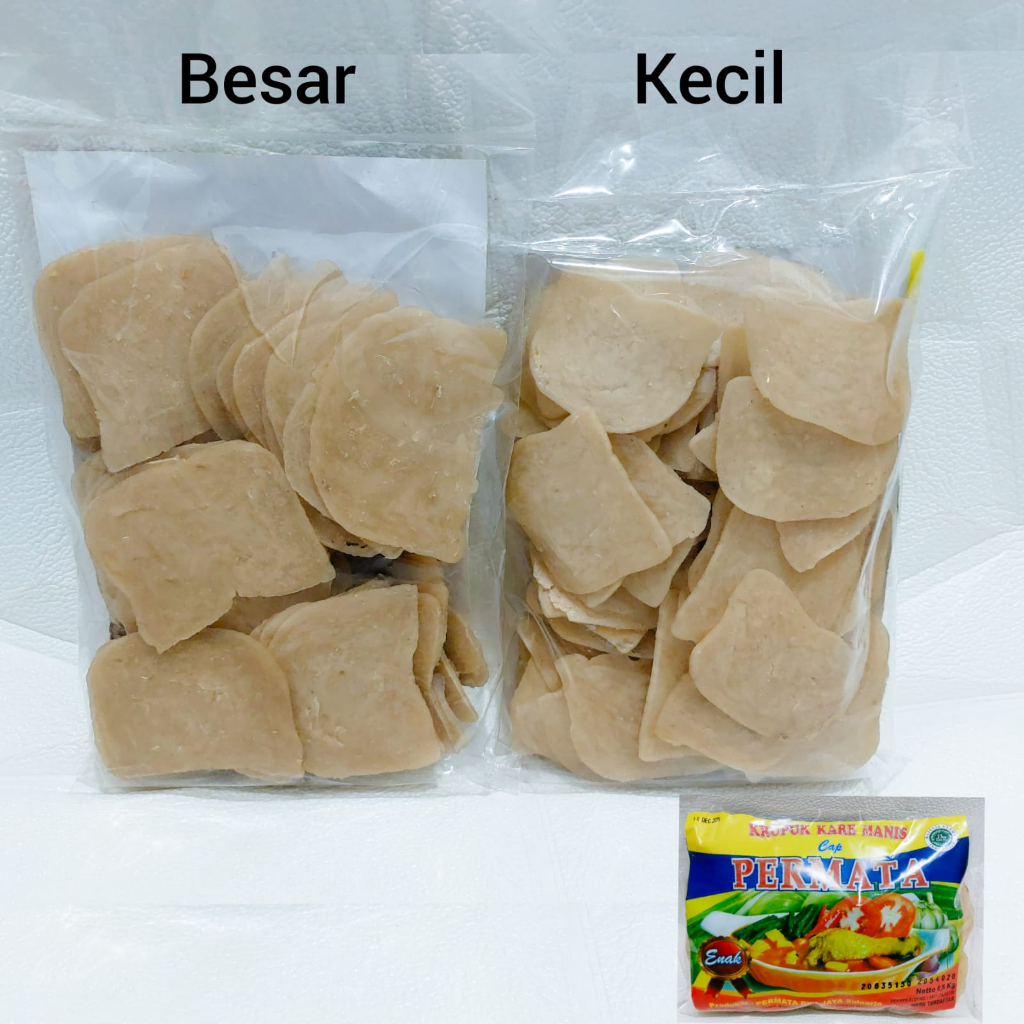 

[✅HALAL+BPOM] KERUPUK IKAN PUTIH RASA UDANG ENAK SIDOARJO, 500 GRAM, CAP PERMATA