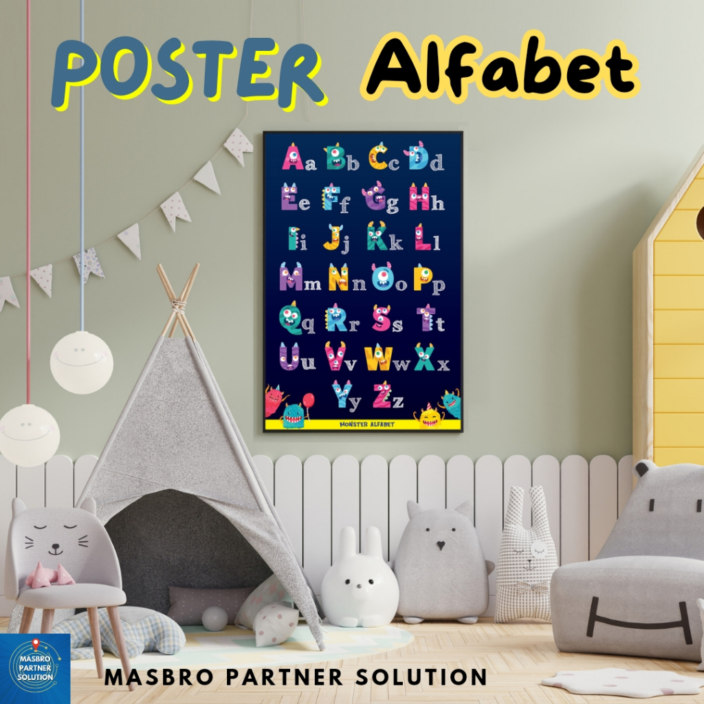 

Poster Edukasi Anak TK PAUD Alfabet A3+