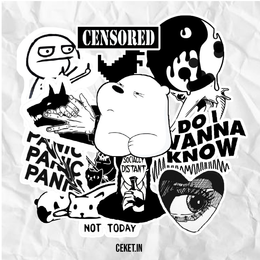 

Black and White Sticker Pack