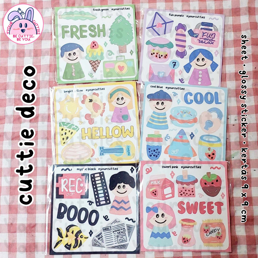 

[SHEET] STIKER CUTTIE MINI DOODLE DECO LUCU ESTETIK MURAH GLOSSY PLANNER BUJO SOUVENIR ULANG TAHUN ISI GOODIE BAG
