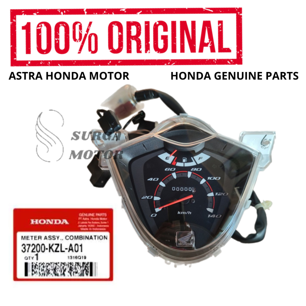 Speedometer Speedo Spido Spacy Karbu Original Honda AHM 37200-KZL-A01 Spedo Meter Spidometer Assy Ka