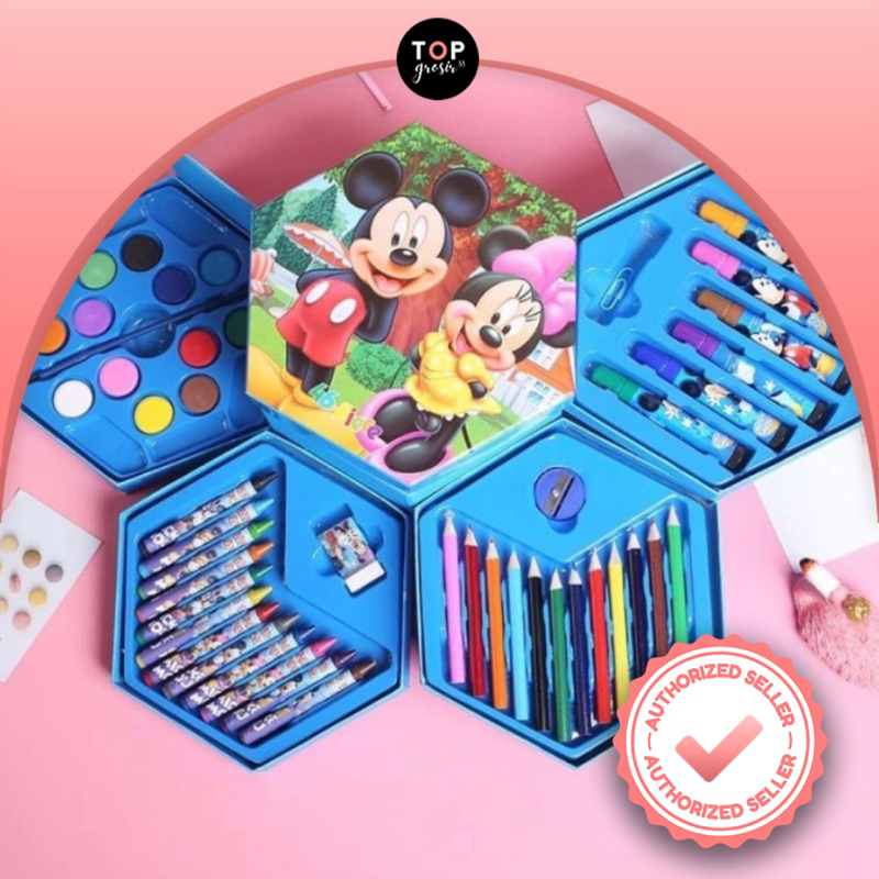 

SEGIENAM CRAYON ART SET 46 PCS HEKSAGON KARAKTER / ALAT MEWARNAI COLOURING SET SEGI ENAM