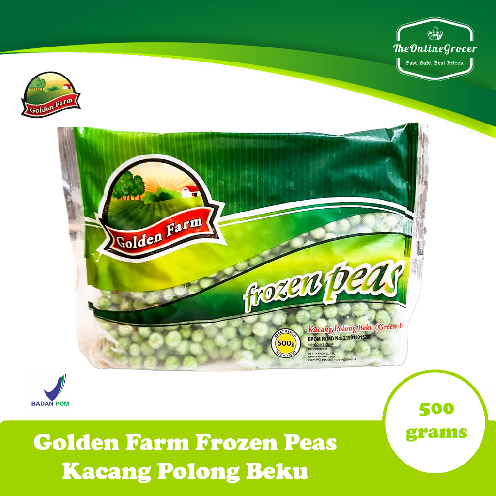 

Golden Farm Frozen Green Peas 500gr – Kacang Polong Beku