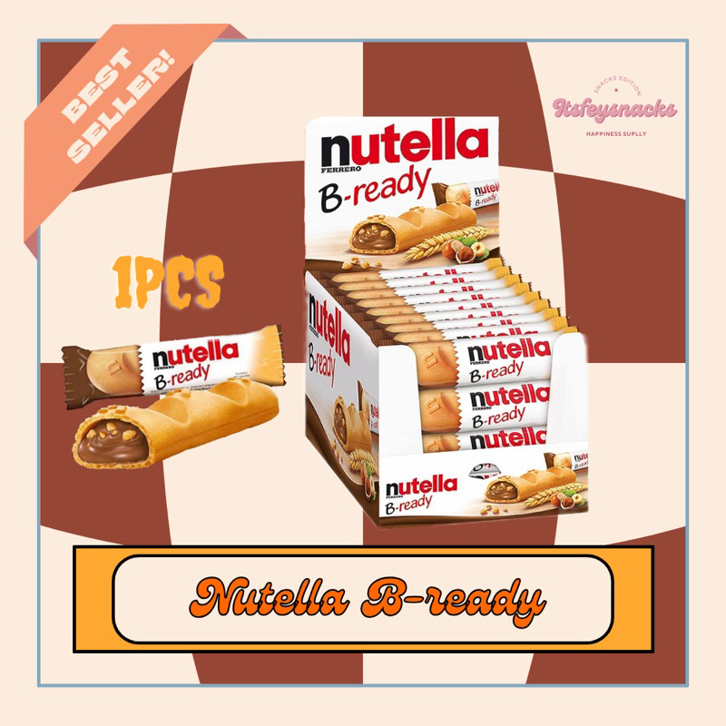 

[NUTELLA B-READY] READY STOCK ECER 1 PCS FERRERO NUTELLA BREADY ECER