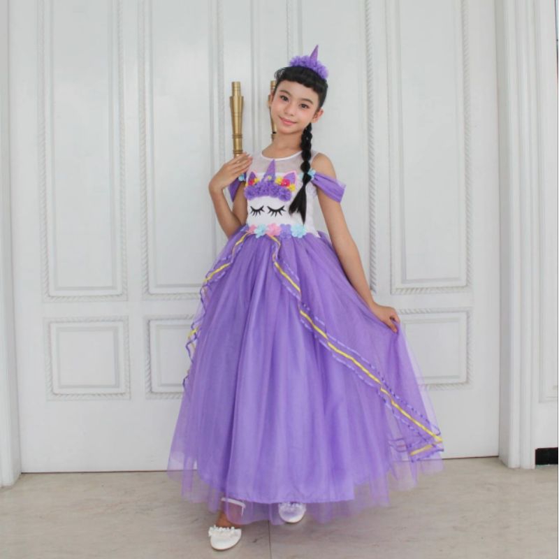 GAUN PESTA UNICORN DRESS ANAK UNICORN DRESS ANAK PEREMPUAN GAUN ANAK UNICORN DRESS ANAK MURAH
