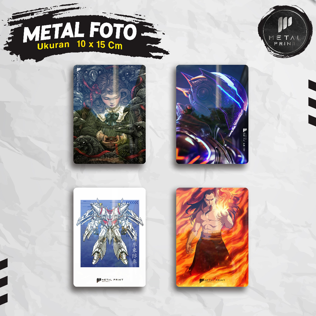 METAL PRINT Size 4R | Poster Metal  | HD GLOSSY  | FRAMELESS | Cetak Foto Mengkilap | Foto Plat Meta