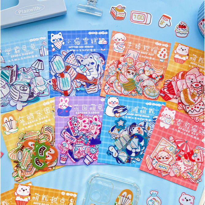 

Vitality Sweatheart Sticker SET / Sticker PVC dengan Motif motif imut