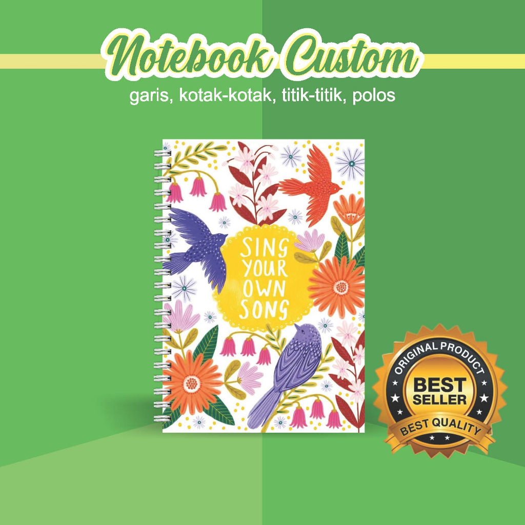 

NOTEBOOK A5 CUSTOM CATATAN/JURNAL BOOKPAPER GRID/KOTAK2#DOTTED/TITIK2#BLANK/POLOS