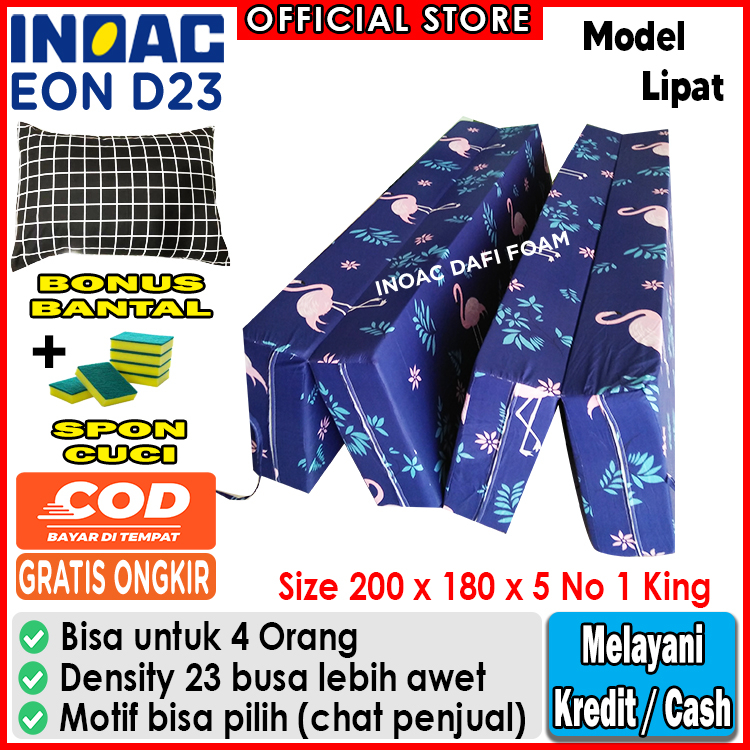 kasur lipat Inoac 200x180x5 nomor 1 King kasur busa Inoac EON D23 original gratis bantal Inoac / kas