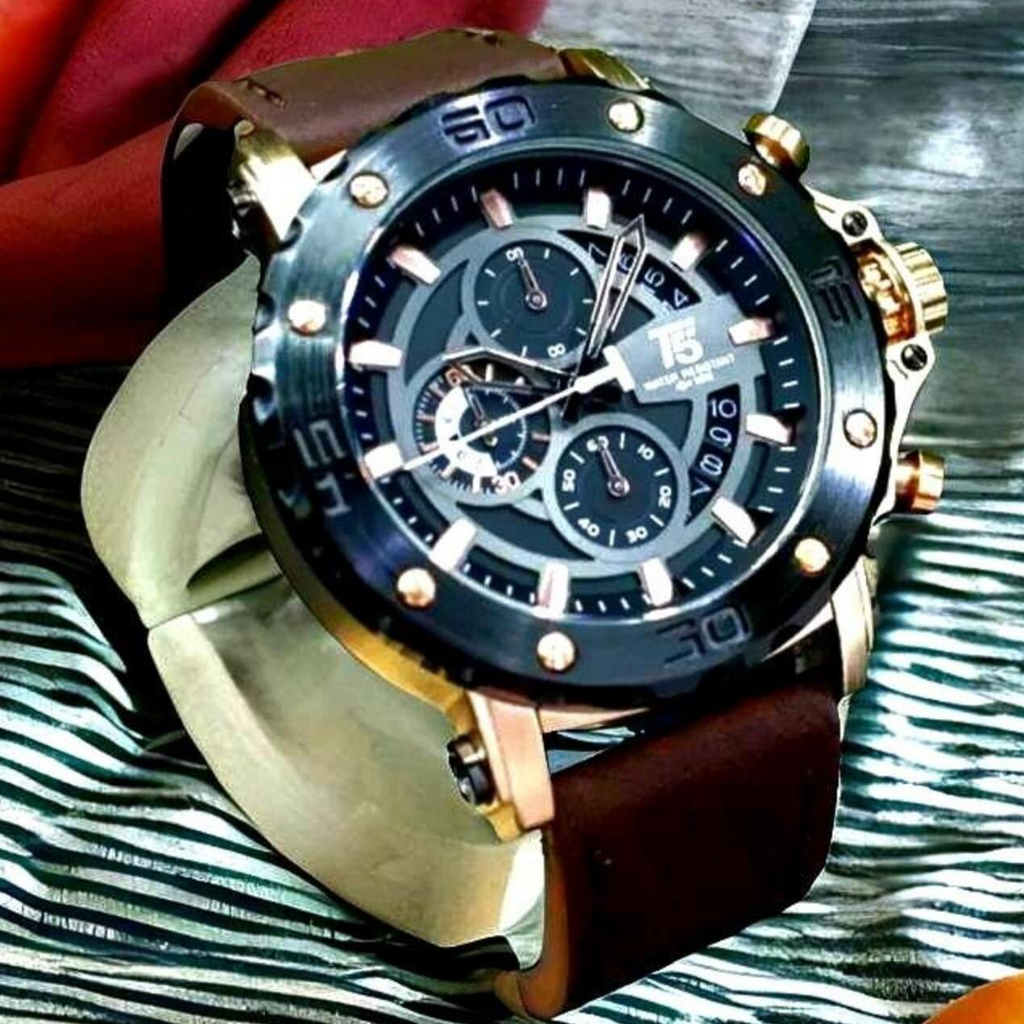 JAM TANGAN PRIA T5 H 3641G ORIGINAL TAHAN AIR