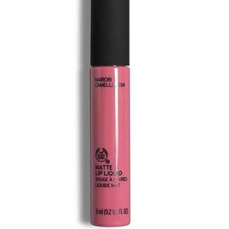 THE BODY SHOP ORIGINAL LIP CREAM PINK LIPSTIK MATTE LIQUID NAIROBI CAMELLIA 034