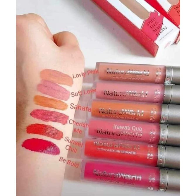 PROMO DISKON PAKET HEMAT NaturaWorld Lipmatte Sahara/Lipmatte Best Seller/Lipmatte Transferproof  Pr