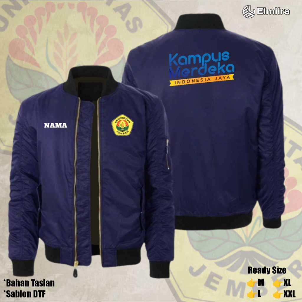 Jaket Universitas Jember Custom Bomber
