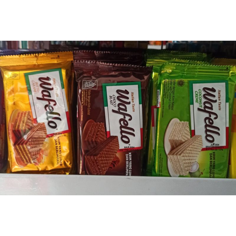 

Wafello Wafer Coklat Butter Caramel Coconut 37,5 gr