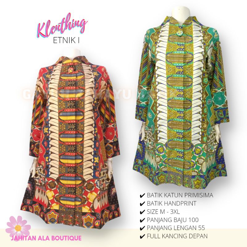 TUNIK KLENTHING - Tunik Batik Wanita Modern Untuk Kerja, Tunik Batik Wanita Modern Premium, Tunik Ba