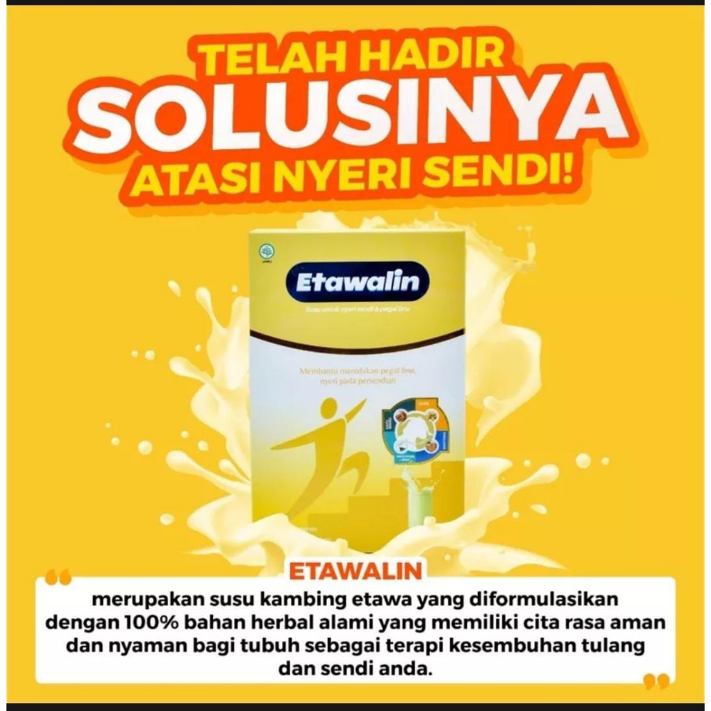 

Etawalin - Susu Etawa Ampuh Atasi Permasalahan Tulang dan Sendi 100% Original Bpom