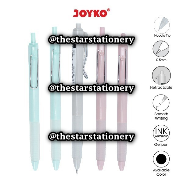 

(1 Pack isi 12 Biji) GROSIR Bolpen JOYKO GP-343 / Gel Pen Pulpen Pena Joyko GP-343 Pasuteru Gel 0.5 mm (1 Pak/12)