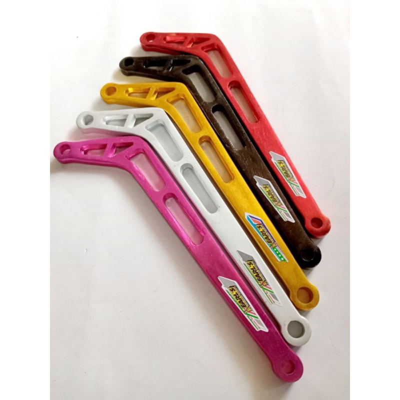 Pangkon Knalpot L Breket Knalpot L Model lubang Coak CNC Panjang 24cm