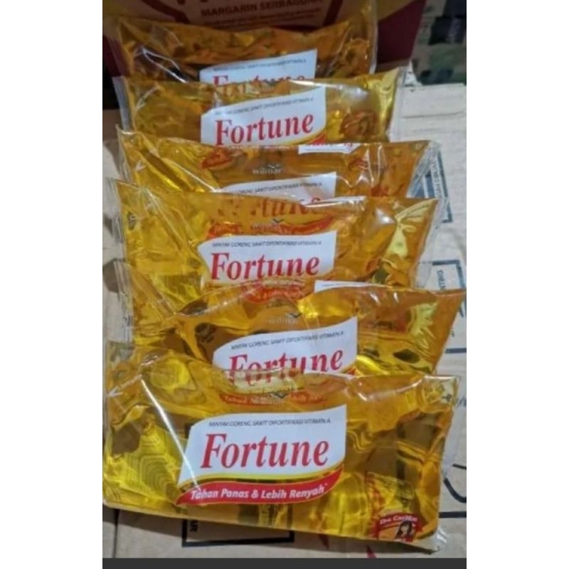 

5 liter minyak fortun bantal 1 liter x5