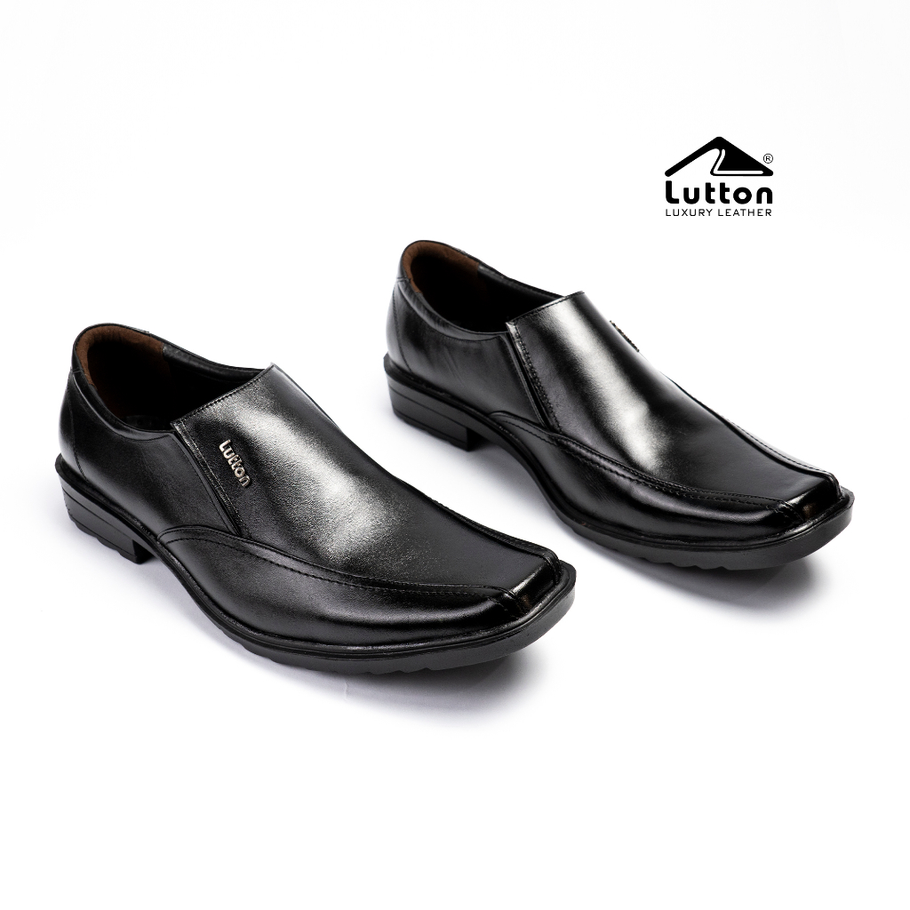 Lutton Sepatu Pantofel pria formal kulit asli